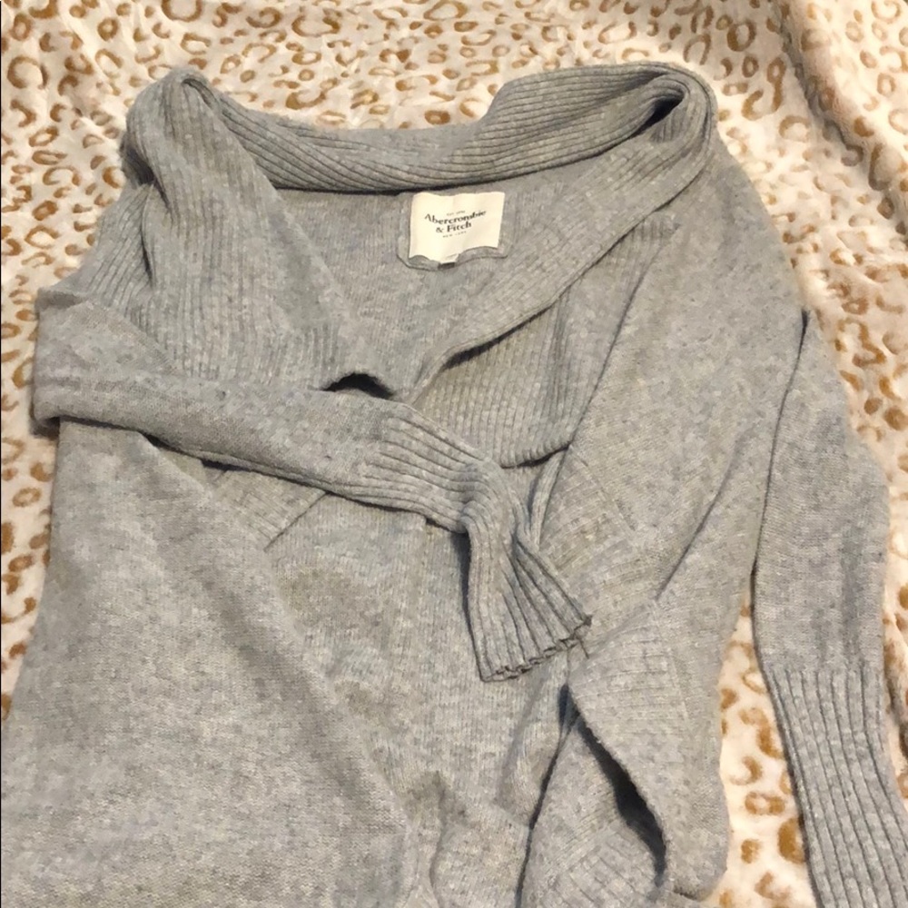 Long gray cardi